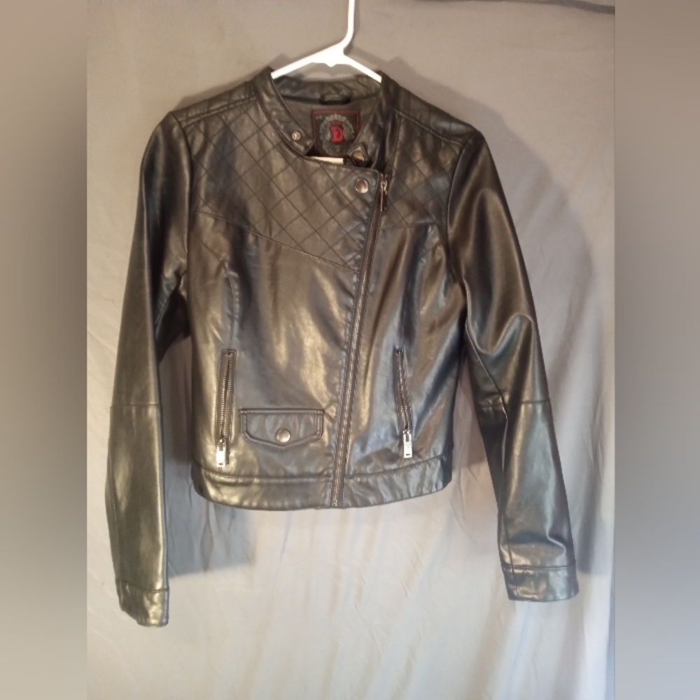 Dollhouse Black Faux Leather Motorcycle Jacket